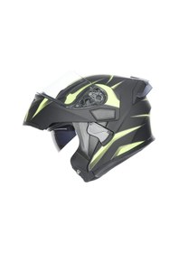 Resim Rhkc 902 Çene Açılır Vizörlü Kask Siyah/sarı 