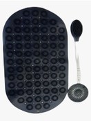 Resim isgstore Main Shop 3 Parça Set Masajlı Ve Duş Kaydırmaz Çift Taraflı Banyo Duş Fırçası Yuvarlak Süzgec M-142 