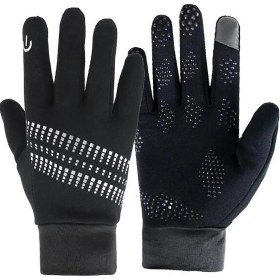 Resim Dokunmatik Ekranlı Kışlık Kadife Kaymaz Tırmanma Eldiveni Windcuff 