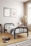 Resim FANO Royal Metal Karyola Siyah Tek Kişilik Ferforje Yatak 90x190, 90x200, 100x200, 120x190, 120x200 