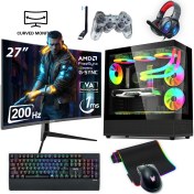 Resim İzoly Nextgen F-X I5-14400F 32GB 1tb M.2 Nvme Rtx 4060TI 8gb 27" 200HZ 240MM Sıvı Soğutma Oyuncu Masaüstü Bilgisayarı 