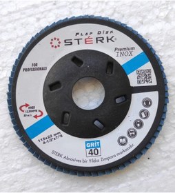 Resim Sterk Flap Disk Zımpara Zirkonyum 115x22mm 60 Kum 
