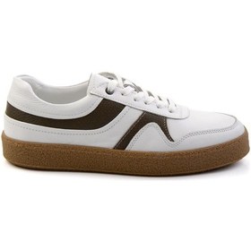 Resim Bambi Beyaz Yeşil Leather Erkek Sneaker E01585002603 Yeşil 