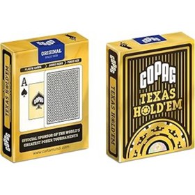 Resim ASİTAN Copag Texas Hold'em Gold Jumbo Endeks Oyun Kartları, Siyah 