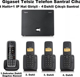 Resim C530 IP 4 Dahili Dect Telsiz Kablosuz Telefon Santrali 