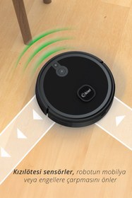 Resim Kiwi KVC-4091 Akıllı Robot Süpürge | 6000Pa Güçlü Emiş, Lazer Haritalama, Paspas , Uygulama Kontrollü 