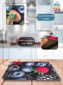 Resim Bulaşık Kurutma Örtüsü Tezgah Üstü Bulaşık Mutfak Matı 3 D Desenli Süper Emici Bulaşıklık (45*35) 