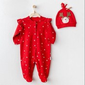 Resim Nessiworld Andywawa AC25328 Happy Newyear Kadife Bebek Tulum Takım Red 