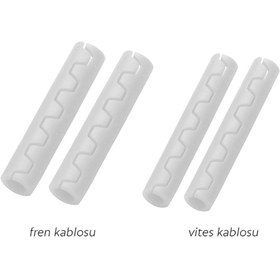 Resim Brakco Bisiklet Kablo Koruma - Mbp-49/50, 4'lü Set, Beyaz 