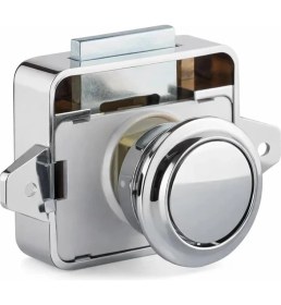 Resim Skygo Basmalı Çekmece Kilidi, Karavan, Yat, Tekne, Dolap, Kapak Güvenlik Mandalı, Dayanıklı, Nikel, Kolay Montaj, Bas Çek Mekanizma (Büyük) 