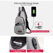 Resim Neevoyu Erkekler İçin Sırt Çantası, Su Geçirmez Oxford Kumaşı, Usb Şarj Portu, Çoklu Cep Tasarımı, Outdoor Spor Seyahat Kullanıma Uygun - Siyah Siyah 