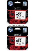 Resim HP 653-3YM74AE Renkli İkili Orijinal Kartuş 