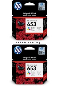 Resim HP 653-3YM74AE Renkli İkili Orijinal Kartuş 