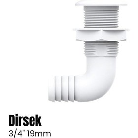 Resim Seaflo Plastik Sintine Rekoru Depo Çıkışı Dirsekli 3/4" - 19mm-1597 