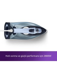 Resim Philips 7000 Serisi Buharlı Ütü, 2800W, 250 G Şok Buhar, 50 G/dk Sürekli Buhar, Steamglide, 
