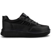 Resim Darkstep 151 Siyah Anorak Kalın Taban Sneaker Ayakkabı - 36 Siyah 