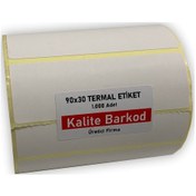 Resim 90X30 Termal Etiket Rulo Barkod Etiketi Kalite Barkod 