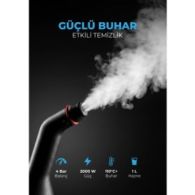 Resim Özbience Buharlı Temizlik Makinesi, Ev Tipi, Güçlü ve Kimyasal Içermeyen 