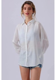 Resim Sd Luxury Bayan Gömlek 6781001 Beyaz Beyaz 