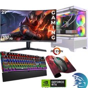 Resim GAMELİNE Pro X23 RYZEN 7 5700x 32GB RAM 1TB M.2 Nvme RTX5060 27" 180HZ Oyuncu Masaüstü Bilgisayarı 