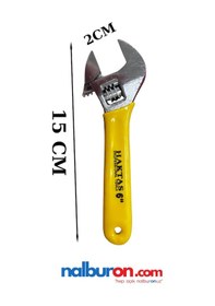 Resim Haktaş Ayarlanabilir Kurbağaçık Mini Sarı Kurbağaçık 6" 150mm İngiliz Anahtarı Sarı 