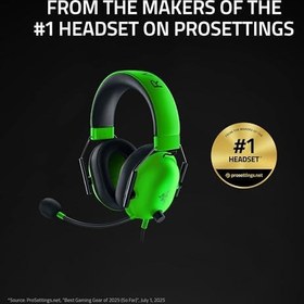 Resim Razer BlackShark V2 X - Çok Platformlu Kablolu Espor Kulaklığı (Triforce 50 mm Sürücüler, Gelişmiş Pasif Gürültü Engelleme, 7.1 Çevresel Ses, Hyperclear Kardioid Mikrofon) Yeşil 