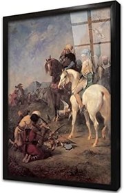 Resim Cezairde Avcılık Çerçeveli Cam Tablo 20x30 cm CB21053 