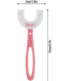 Resim U Şekli Bebek Diş Fırçası Yeni Nesil Fırça Pembe 6-12 Yaş Pembe 