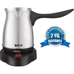 Resim MiraLive Bold Elektrikli Türk Kahve Pişirme Makinesi Inox Paslanmaz Çelik Cezve (4887) 