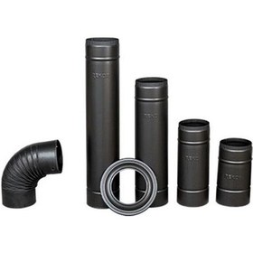 Resim Mat Siyah Emaye Soba Borusu 33 Cm 0.40 Mm 