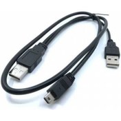 Resim MOLIX Mini Usb Y Kablo 5 Pin Harici Hdd Kablosu Usb 2.0 5pin Mini Y Kablo 