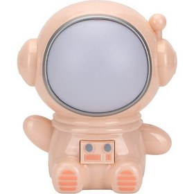 Resim Astronot Gece Lambası Led Renkli Renk Değiştiren Başucu Dekorasyonu Usb Gece Lambası Turuncu Çok Renkli 