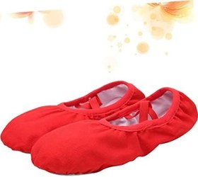 Resim SOIMISS 1 Çift Bale Çizmeleri Kanvas Bale Ayakkabıları Kızlar Bale Ayakkabıları Kadınlar Için Yoga Ayakkabıları Yürümeye Başlayan Kızlar Için Daireler Yürümeye Başlayan Bale Ayakkabıları 