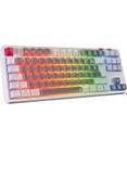 Resim Rampage Yoru Tkl Pro Gri/beyaz Wifi Bluetooth Klavye Red Swich Q Mekanik Klavye Gaming Oyuncu Klavyesi 