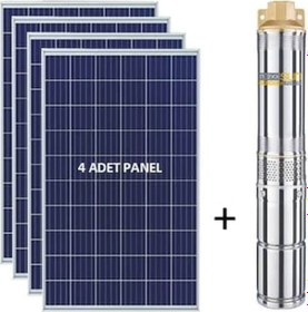 Resim 275 Watt 4 Adet Güneş Paneli Ve Dc Solar Pompa 