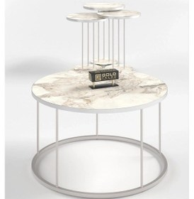 Resim Uslucan Alışveriş Orta Sehpa Ve Zigon Sehpa Terra Set Gümüş Efes Çok Renkli 