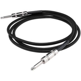 Resim DiMarzio EP1710SSQBK Örgülü Gitar Kablosu - Siyah (3m) 