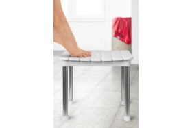 Resim Primanova Okaliptus Duş Oturağı Beyaz 