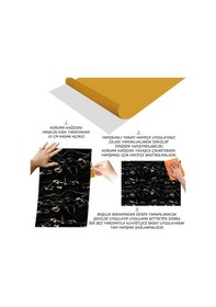 Resim Tink Kendinden Yapışkanlı Gold Siyah Desenli Pvc Panel 41x62 Cm 
