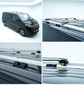 Resim Turtle Renault Kangoo 2 2007-2021 / Kısa Şasi Arası Uyumlu Tavan Çıtası Crown Siyah Gri 