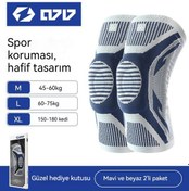 Resim Lyon Şok Emici Spor Dizlikleri, Erkek Bisiklet, Koşu, Basketbol, Dizlikler Mavi 