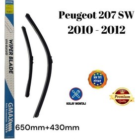 Resim Peugeot 207 Sw Station Wagon 2010 2011 2012 Uyumlu Ön Cam Silecek Süpürgesi Takımı 650+430mm 