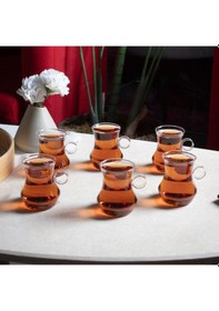 Resim Perotti Dem 6 Lı Borosilikat Çay Bardağı Seti 15529 Şeffaf 