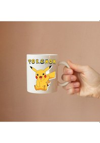 Resim Pokemon Pikachu Tasarımlı Kupa Bardak Beyaz 