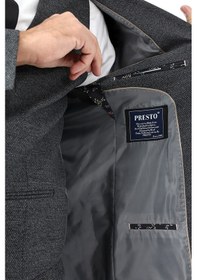 Resim Presto Erkek Yelekli Slimfit Takım Elbise 6 Drop Siyah 790-001 Siyah 