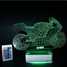 Resim Kişiye Özel Yarış Motoru 3D Led Lamba 