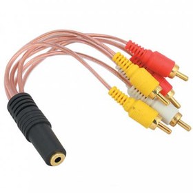 Resim 3.5 MM ST DİŞİ / 6 RCA ERKEK 5+1 KABLO 