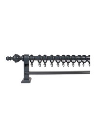 Resim Boni Modern Rustik Ahşap Rustik Perde Askısı Tek Raylı-antrasit 325 Cm Antrasit 