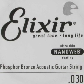 Resim Elixir 14130 Nanoweb Phosphor Bronze Tek Akustik Gitar Teli (30) 