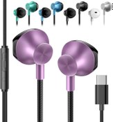 Resim LWZCAM USB C Kulakiçi 5 Paketi, Mikrofonlu Tip C Kablolu Kulaklıklar HD Ses, Ağır Bas Kulak İçi Kulaklıklar, iPad ile Uyumlu USB C Kulaklıklar, Android Telefonlar, Dizüstü Bilgisayarlar, Çoğu Tip C 
